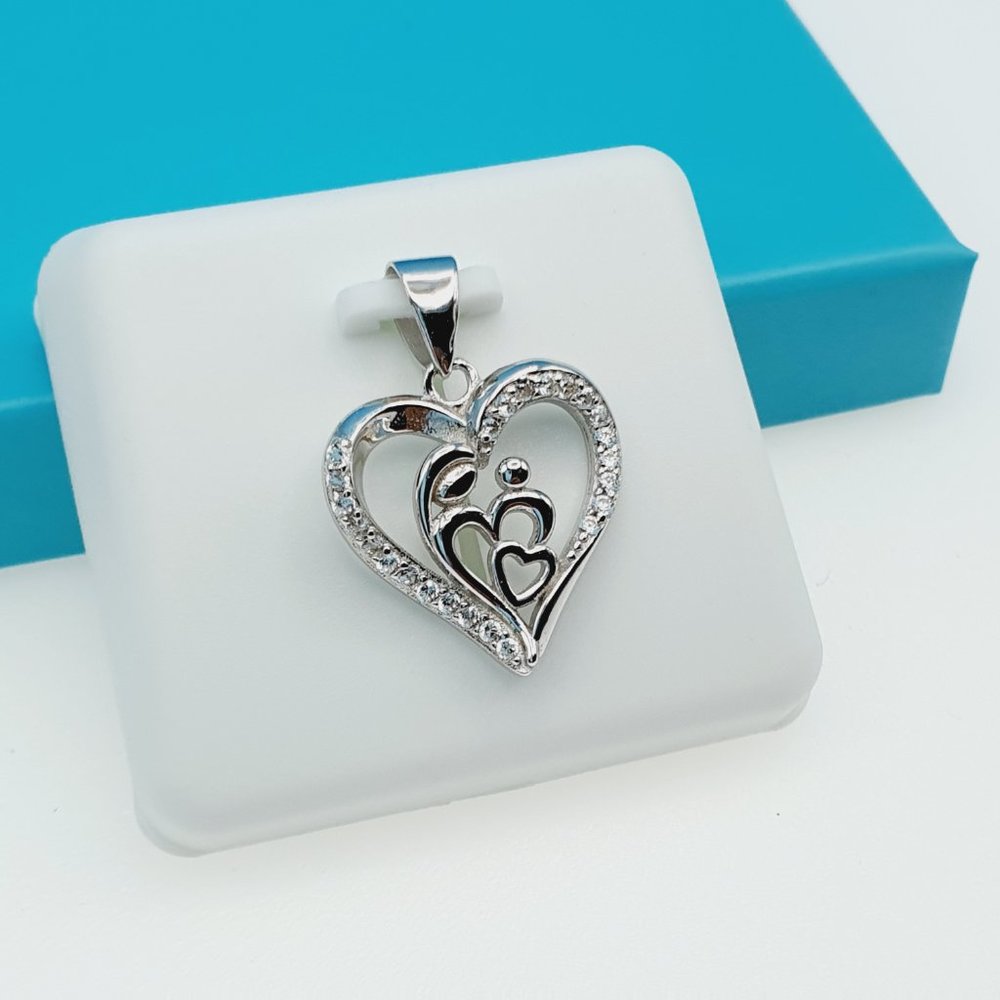 "925 Sterling Silver CZ Beautiful Pendant for Women, 1USPAR4017 - Picture 8 of 11